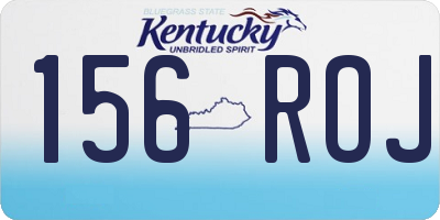 KY license plate 156ROJ