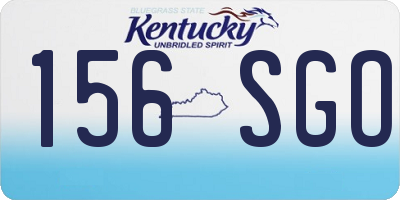 KY license plate 156SGO