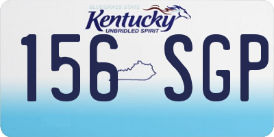 KY license plate 156SGP