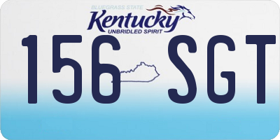 KY license plate 156SGT