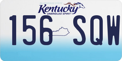 KY license plate 156SQW