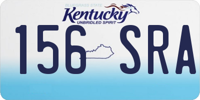 KY license plate 156SRA