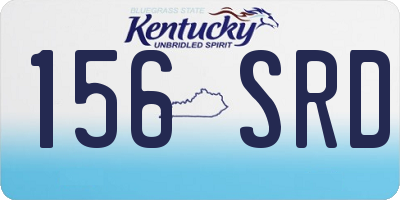KY license plate 156SRD
