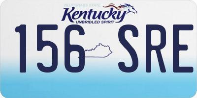 KY license plate 156SRE