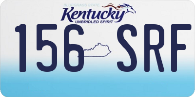 KY license plate 156SRF