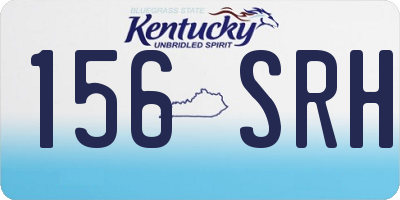 KY license plate 156SRH