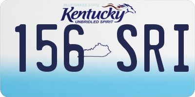 KY license plate 156SRI