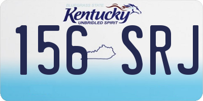 KY license plate 156SRJ