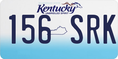 KY license plate 156SRK