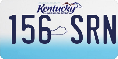 KY license plate 156SRN
