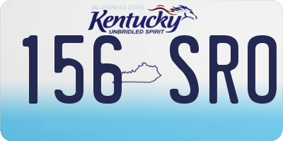 KY license plate 156SRO
