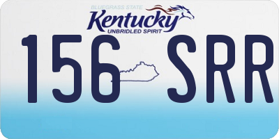 KY license plate 156SRR