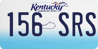 KY license plate 156SRS