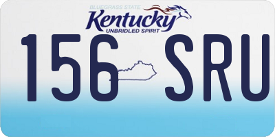 KY license plate 156SRU