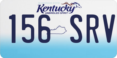 KY license plate 156SRV