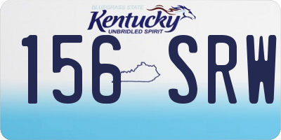 KY license plate 156SRW