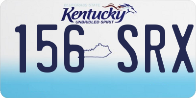 KY license plate 156SRX