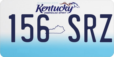 KY license plate 156SRZ
