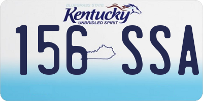 KY license plate 156SSA