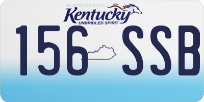 KY license plate 156SSB