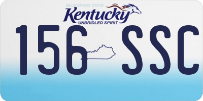 KY license plate 156SSC
