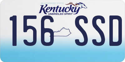 KY license plate 156SSD