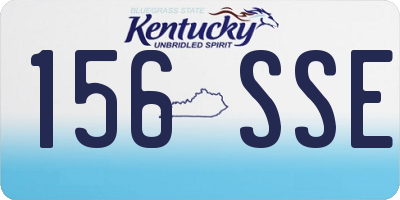 KY license plate 156SSE