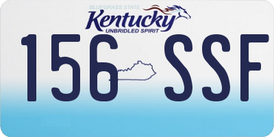 KY license plate 156SSF