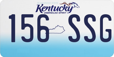 KY license plate 156SSG
