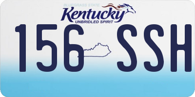 KY license plate 156SSH