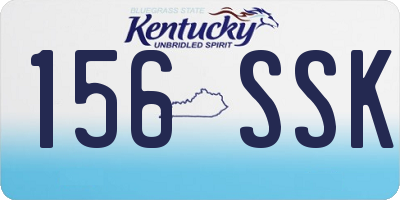 KY license plate 156SSK