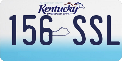KY license plate 156SSL