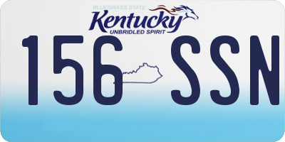 KY license plate 156SSN