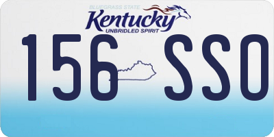 KY license plate 156SSO
