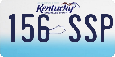 KY license plate 156SSP