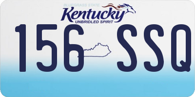KY license plate 156SSQ
