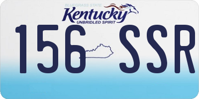 KY license plate 156SSR