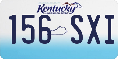 KY license plate 156SXI