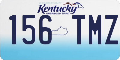 KY license plate 156TMZ
