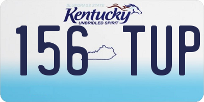 KY license plate 156TUP