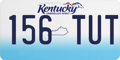 KY license plate 156TUT