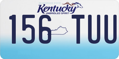 KY license plate 156TUU