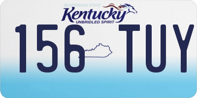 KY license plate 156TUY