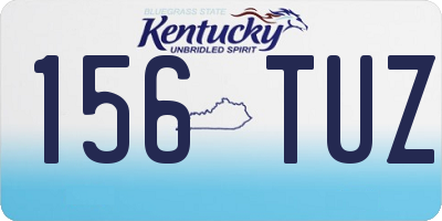 KY license plate 156TUZ