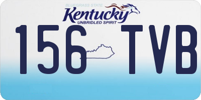 KY license plate 156TVB