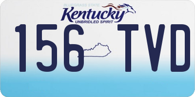 KY license plate 156TVD