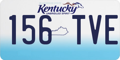 KY license plate 156TVE