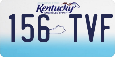 KY license plate 156TVF