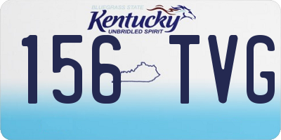 KY license plate 156TVG