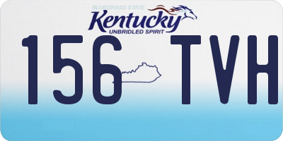 KY license plate 156TVH
